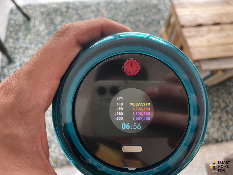 Dyson Gen 5 Detect: анализ на дисплее